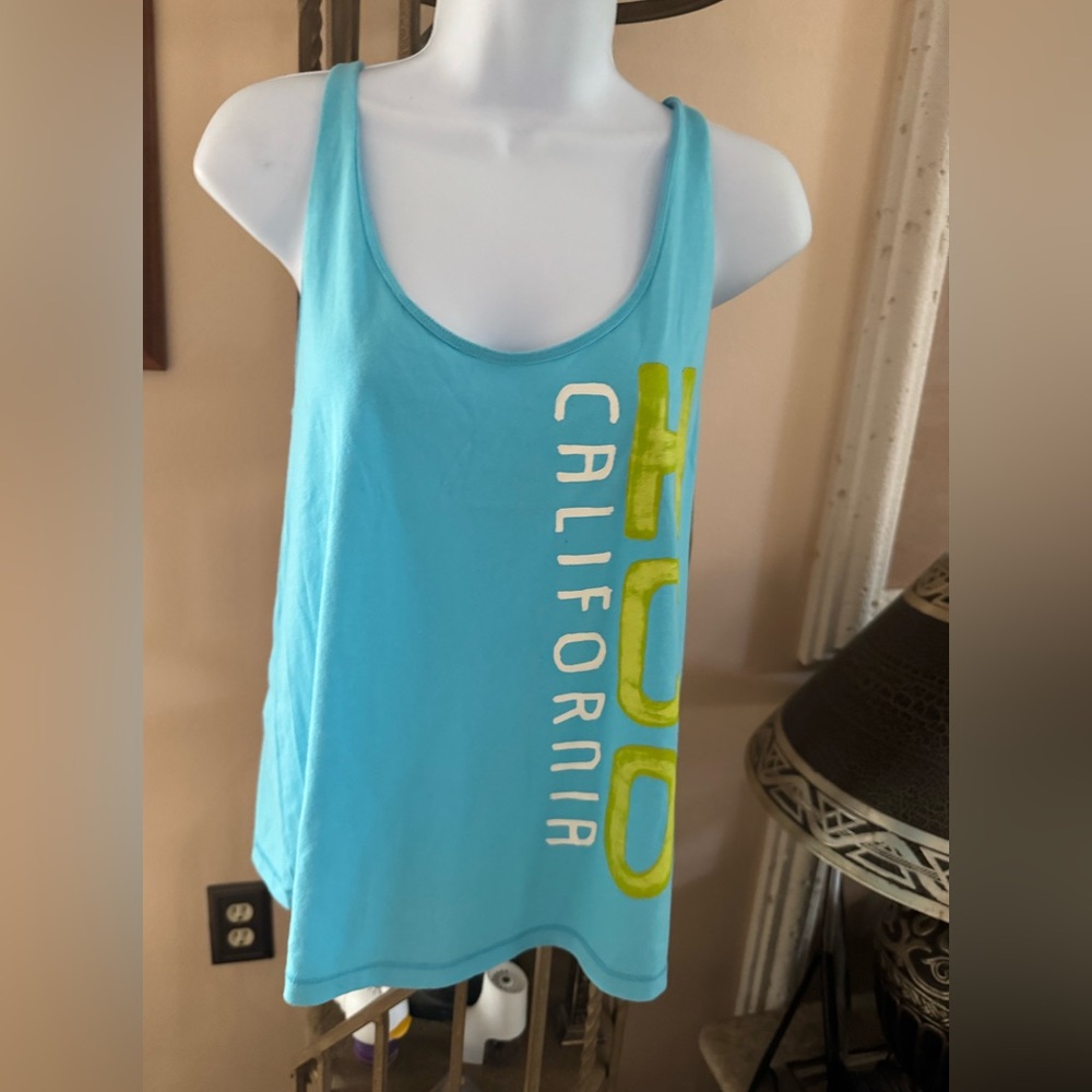 HOLLISTER California HCO Classic Teal Tank Top L